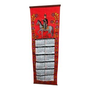 Vintage, Swedish‎ Wall Calendar Tapestry